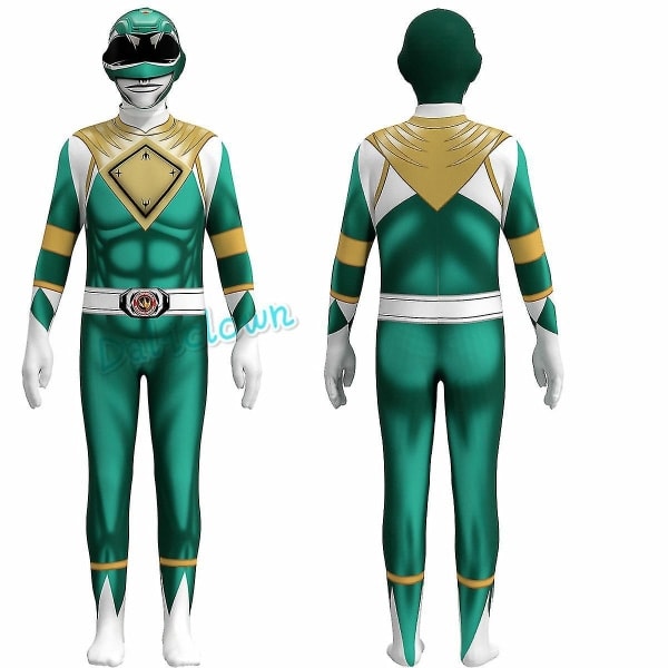 Fantasia Power Samurai Rangers Cosplay Kostym Vuxen Barn Morpher Mighty Morphin Superhjälte Mask Jump