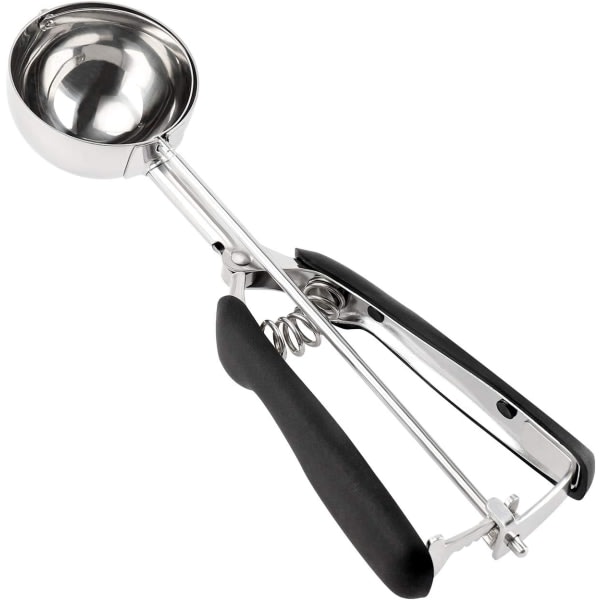 Kakespade, Rustfritt Stål Cookie Scoop 60 mm med Easy Trigger Godt grep for potetmos, kjøttboller, melonboller og kaker