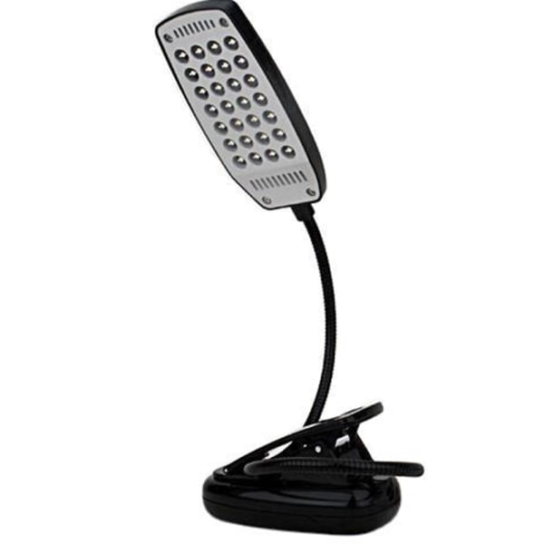 USB og batteridrevet skrivebordslampe - Bord/senghode Svart