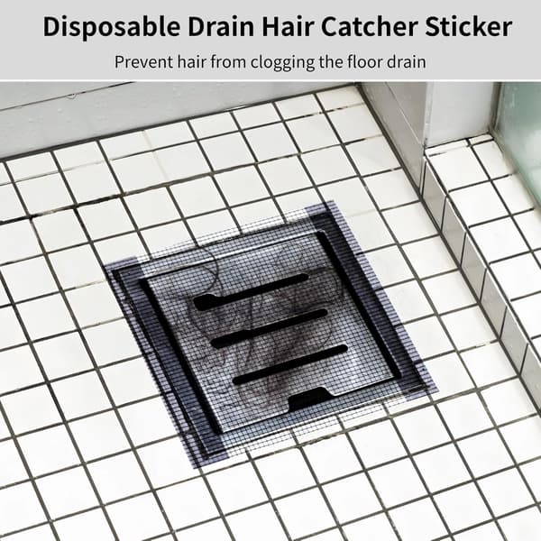 4 stk. – hårfanger – selvklebende dusjkroker – dusjfilter – dusjhårfilter – avløpsfilter til badekar – med 4 spatler – 7 cm * 10 m