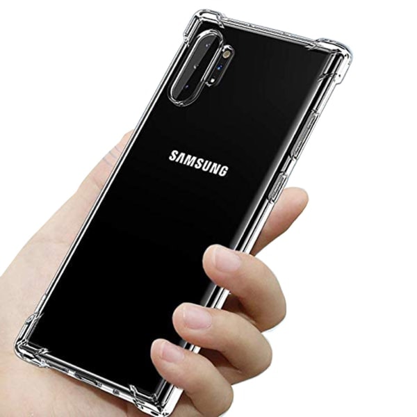 TG Samsung Galaxy Note10+ - Huolella suunniteltu silikonikuori Flovemelta Läpinäkyvä/Kirkas