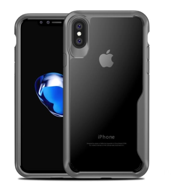 TG iPhone X/XS - Stöttåligt Stilsäkert Skal Grå