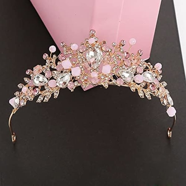 Galaxy Crystal Tiara, Pearl Princess Costume Crown, Pannband, Blomstertävling, Bröllop, Bröllop