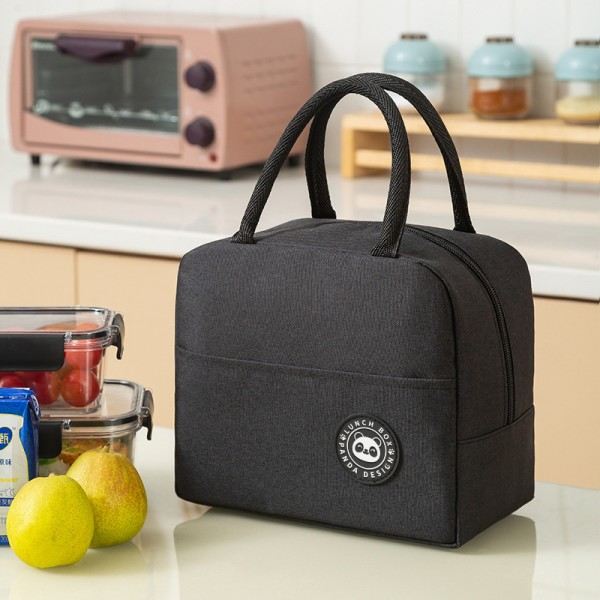 1 ST Bärbar Lunchväska Vattentät Isolerad Canvas Kylväska Termisk Mat Picknick Lunchväska för Kvinnor Flickor Barn Barn