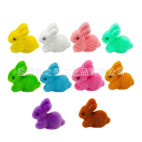 Pääsiäispupu vaahtomuovista värillinen pupu parvi turkis pupu seisova pupu makaava pupu pääsiäisjuhlien koristeet Dark pink bunny