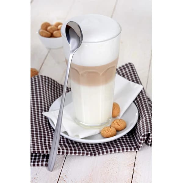6-delt latte-skeer, 19 cm rustfrit stål med langt håndtag til blanding