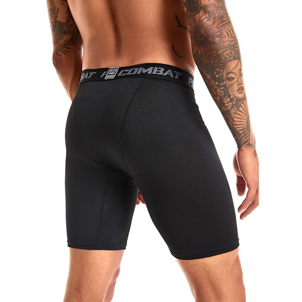 Basketball fem-punkts tætsiddende sportsbukser løbe fitness hurtigtørrende leggings herre korte tætsiddende sportsbukser Grass Green XXL