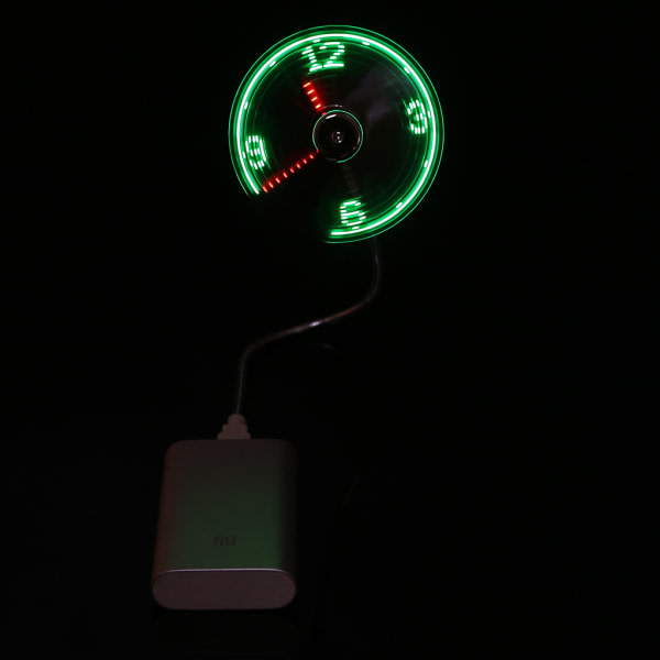 Fleksibel svanhals USB LED-klokke med Real for Time Display til bærbar computer