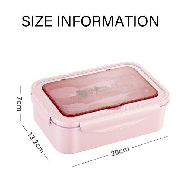 Bento Box, Bento Box Lunchbox för vuxna, Idealisk Läcksäker Lunchbox rosa