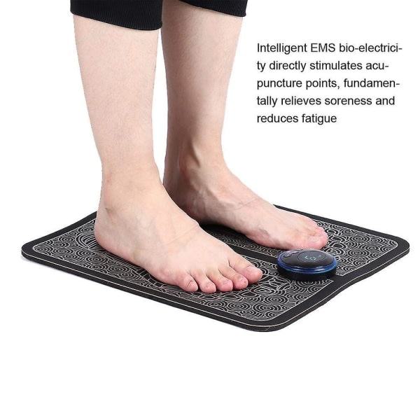 EMS Fotmassageapparat Elektrisk Fotmassagedyna Fötter Muskelstimulator Massagematta