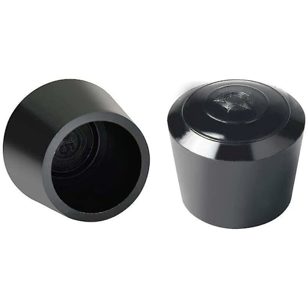 16-pack Stolsbensskydd, Stolsbensskydd Gummi Stolsbensskydd Ändstycken, Innerdiameter - 1 tum / 25 mm, Svart