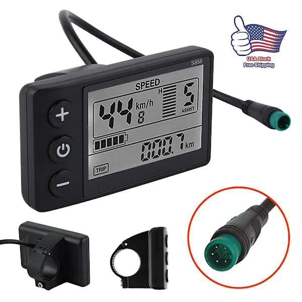 Nyt LCD-display til E-cykel 24V/36V/48V Display E-cykel Elcykel_yux