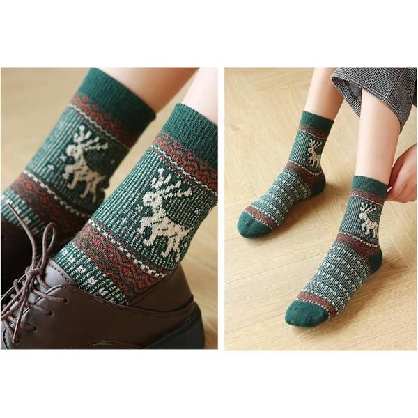5 par (stil B) Vinterstrømper - Husstrømper - Hjemmestrømper - Opvarmede strømper - Fleece strømper - Tykke strømper - Sutsko strømper - Varme strømper - Sengestrømper - Foret