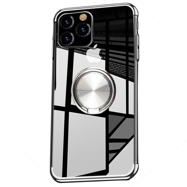 TG iPhone 11 Pro - Praktisk Skyddsskal med Ringholdere Floveme Sølv Sølv