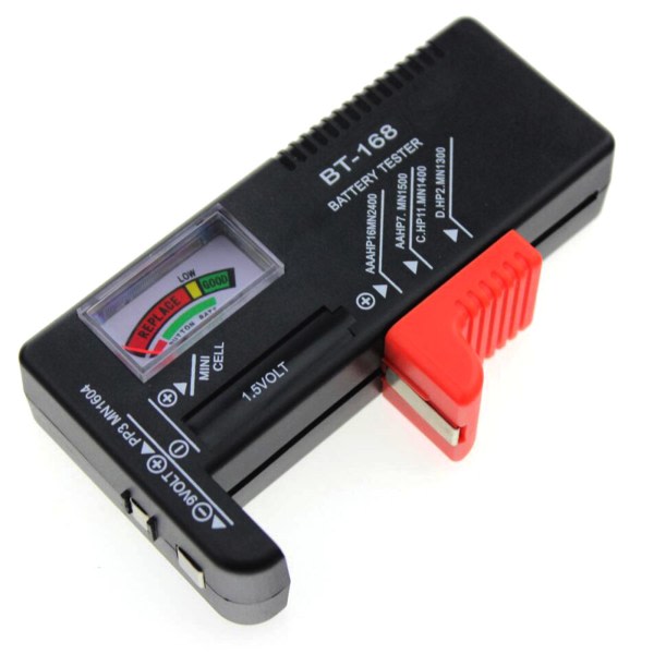 Universal Battery Checker Batteritestare Kapacitetskontrollverktyg för AA AAA 9V 1,5V knappcellsbtterier Fastställ snabbt