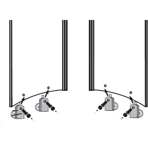 4-pack duschdörrshjul - Duschhjul - Skjutskenor - Stödarm av mässing med 25 mm diameter hjul för duschvägg, duschrum