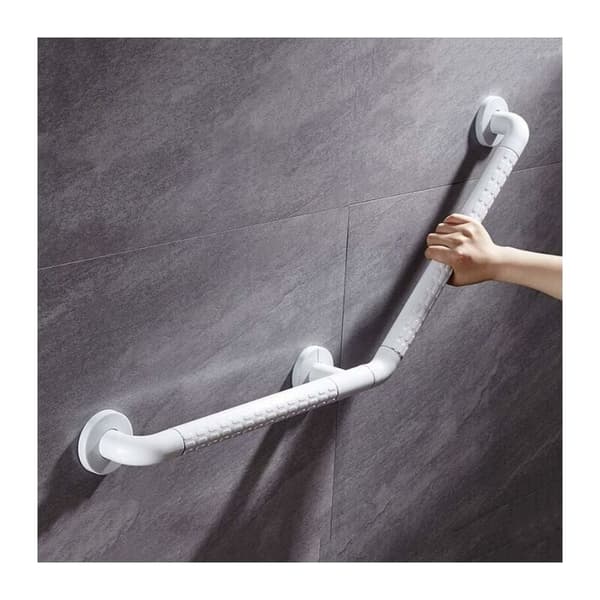 Brusebadsgreb, 135°, PVC rustfrit stål greb, 45 cm, til handicappede og senior toiletter