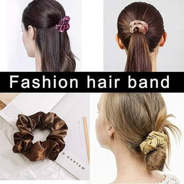 6 stk. hårbånd, bånd frisure scrunchie frisurebånd