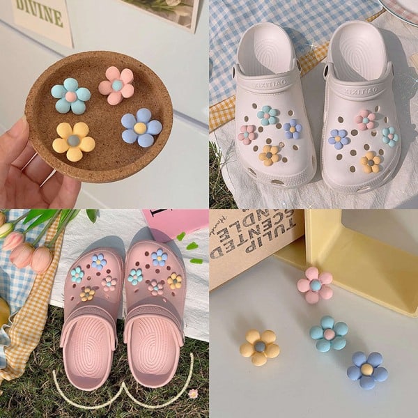 Stykker/Sett Sko Charms Avtakbar DIY Blomst Sko Dekorasjon