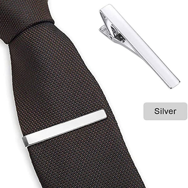 3 st, slipsklämmor för män, lång slipsklämma set