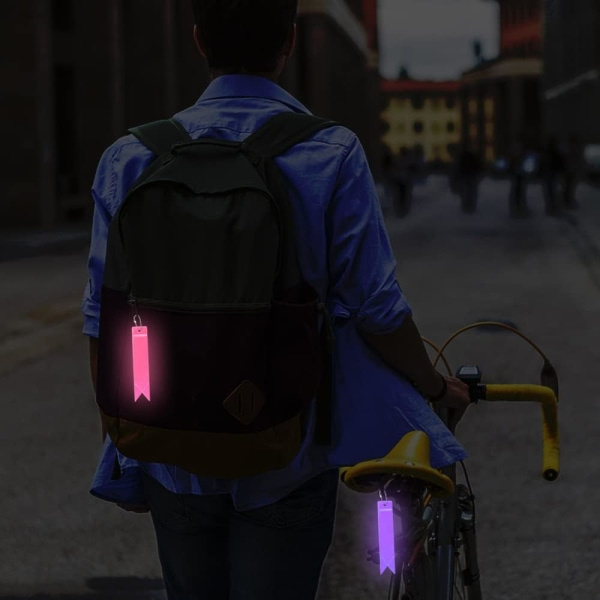 14 stk Sikkerhedsreflekshængere - Reflekterende nøgleringe til skoletaske, cykling, gåture