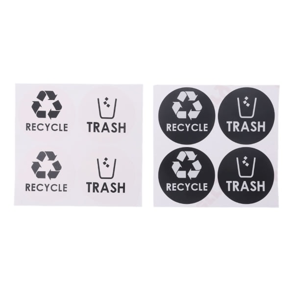 Återvinner papirkorgen Symbol Vinyl bokstäver Dekaler etiketter for papperskorgar sopor Conta