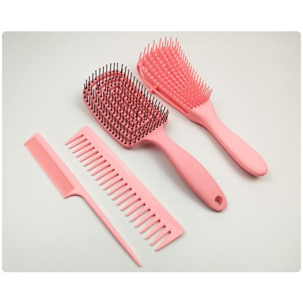 TG 4-pack Hårkam Stylingverktyg Hårstyling Kam Frisörverktyg Rosa 4-pack