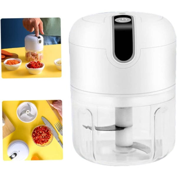 Elektrisk hvidløgshakker, Mini Food Chopper, USB Opladning Mini Por