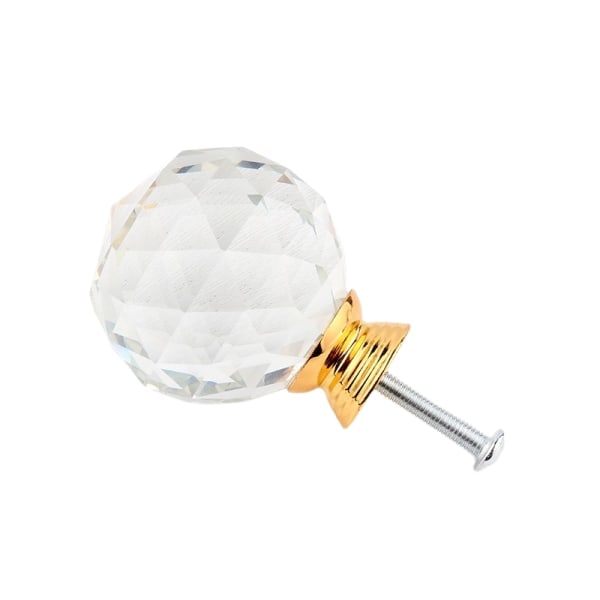 40mm Kristallglas Knoppar Skåp Låda Drag (1st) Guld