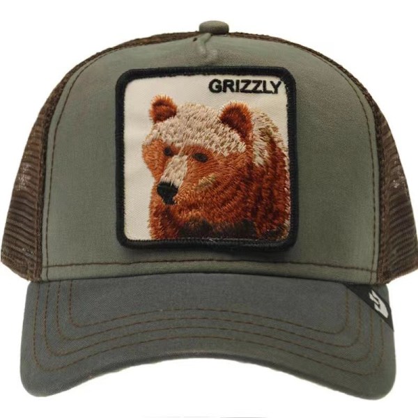 Sort Panter Mesh Cap til Voksne Sommer Baseball Cap Trucker Cap Brown bear