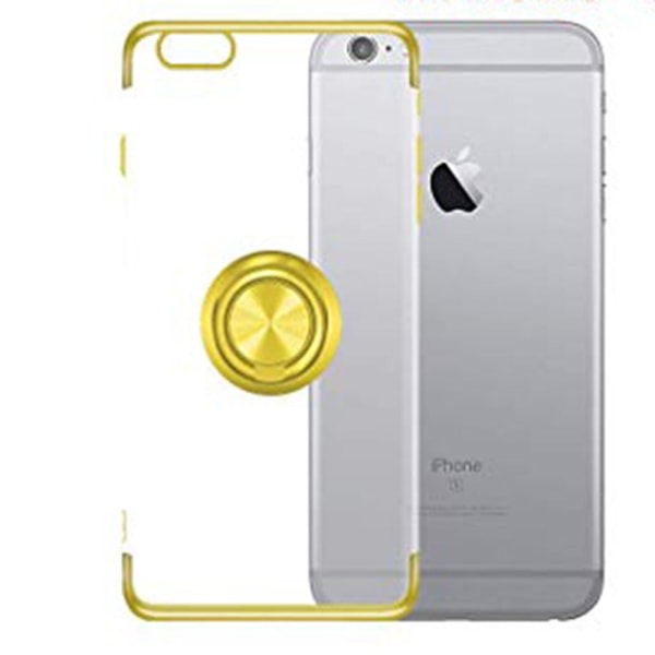 TG iPhone 6/6S - Silikonskal med Ringhållare (FLOVEME) Roséguld