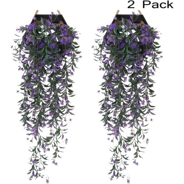 Galaxy 2 st Heminredning Konstgjorda Växter Konstgjord Rotting Vägghängande Falsk Plast Hängande Växt Heminredning Blomsterhänge