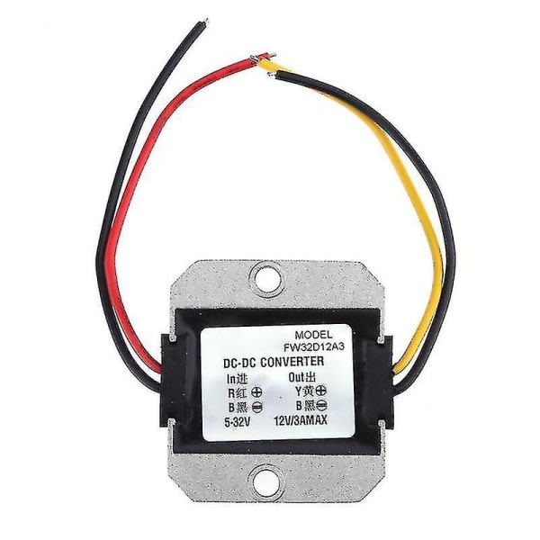 DC-DC 5-32V til 12V 3A Automatisk Spændingsstabilisator Power