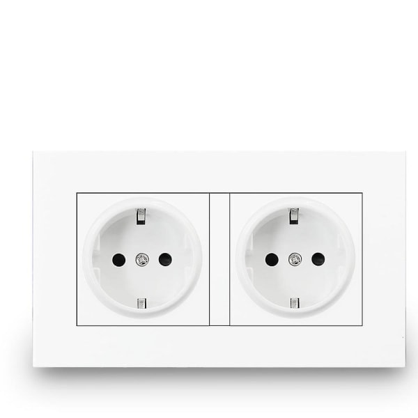16A USB-strøm - dobbel ram vegguttak
