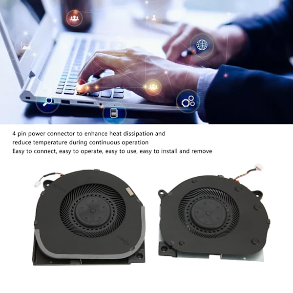 Laptop Køleventilator Udskiftning 4 Pin Strøm Til Lenovo Legion Y540 15IRH 81SX Y7000 2019 81NS GTX1660Ti Serie CPU GPU Køleventilator