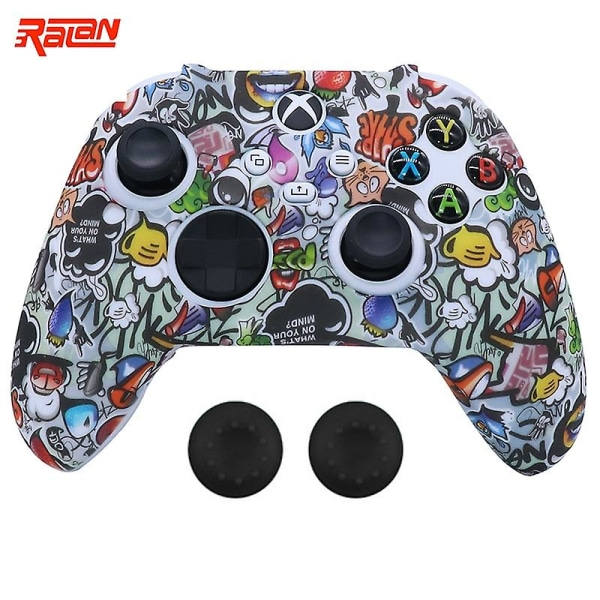 Nytt silikonmyk beskyttende Gamepad-deksel for Xbox Series S/X-kontrollere Spillhåndtak Joystick-deksel med grep