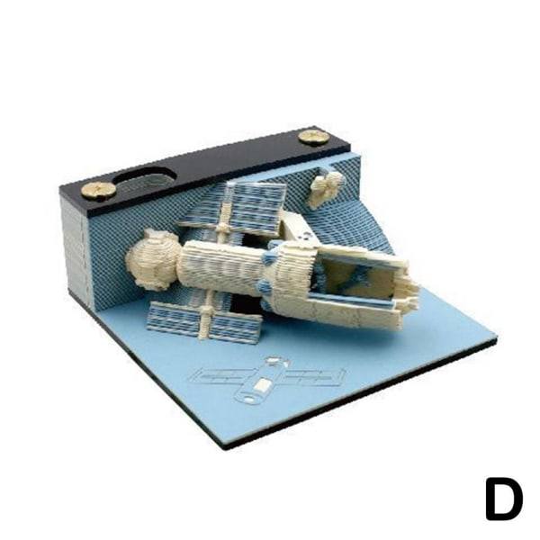 3D Skrivbordsanteckningsblock, Kreativt Skrivbords-DIY Anteckningsblock 3D Konst