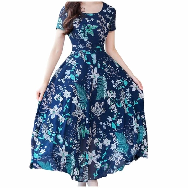 Naisten Kesä Bandage Midi-vasikka Hihaton Rantakuvioinen Mekko Naiset Midi Strappy A-linjainen Mekko