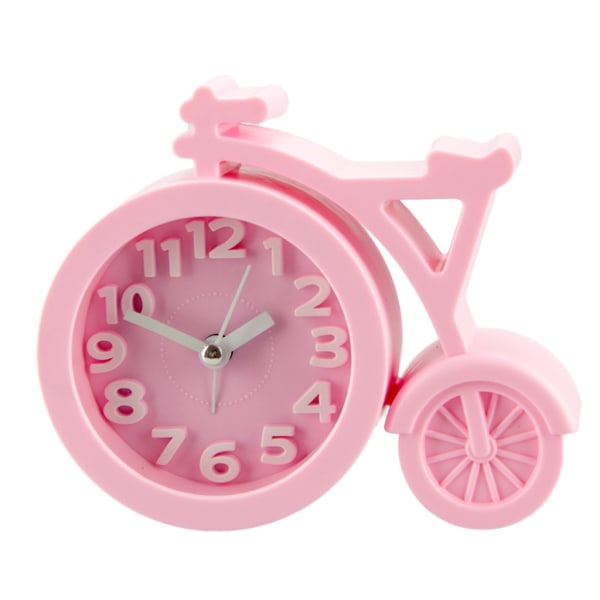 Bärbar Mini Tyst Väckarklocka Cykelklockor Batteri Sängbord Inredning Present Rosa