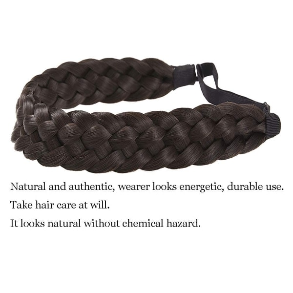 TG 5-säikeinen synteettinen hius punottu hiusnauha peruukki Classic Chunky Wide B