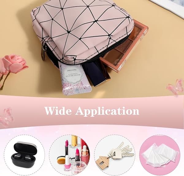 Sanitetsbind Organizer - Mini Sanitetsbind Organizer - Tampon Organizer - Genanvendelig Menstruationspose - Sanitetsbind Organizer med Lynlås