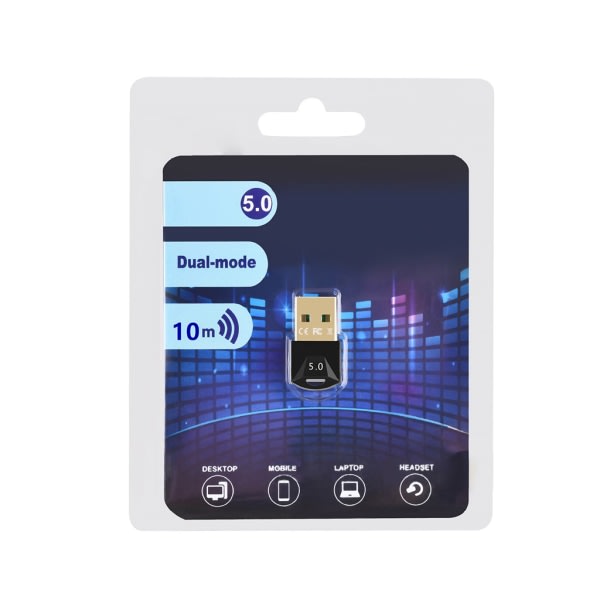 Trådløs PC USB Micro Adapter Mini Dongle BT5.0-kompatibel Sender/Mottaker Adapter for PC Overføring Støtter Vind