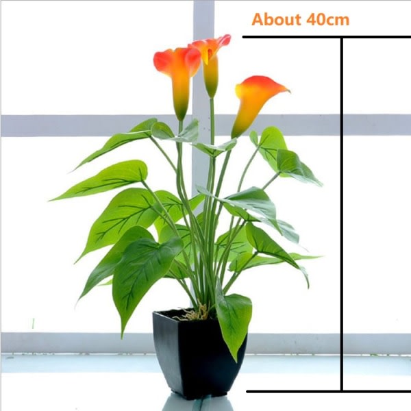 Kunstige Calla Lily Blomster Faux Potteplante