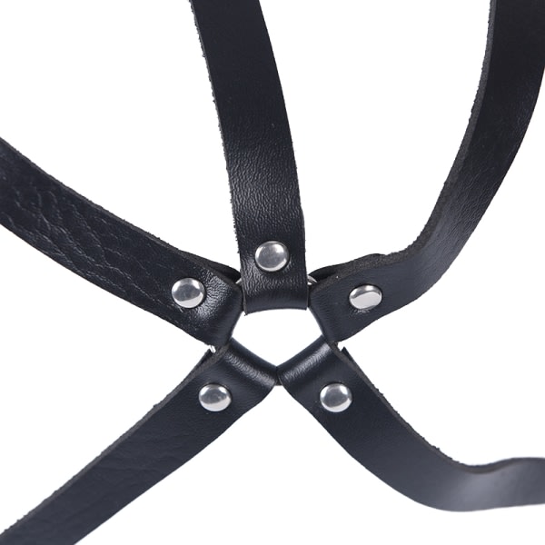 Sensuellt Kvinnelig Body Harness Lær Sele Bryst BH-stropper Belte Punk Goth Svart