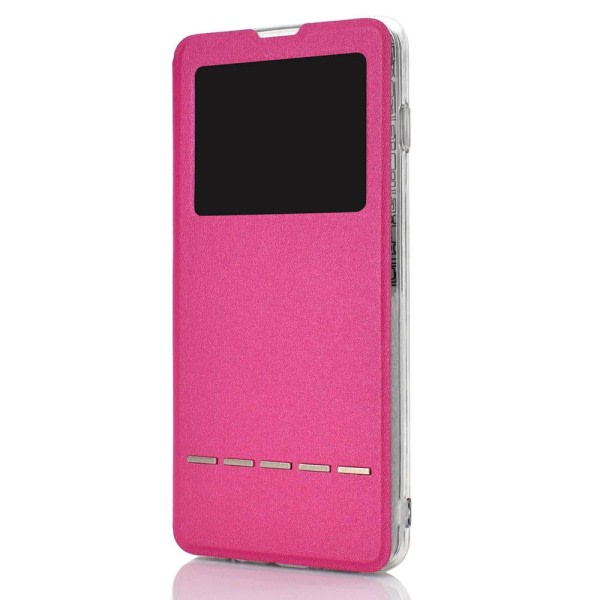 TG Samsung Galaxy A50 - Praktisk Fodral Svarsfunksjon F?nster Pink Rosa
