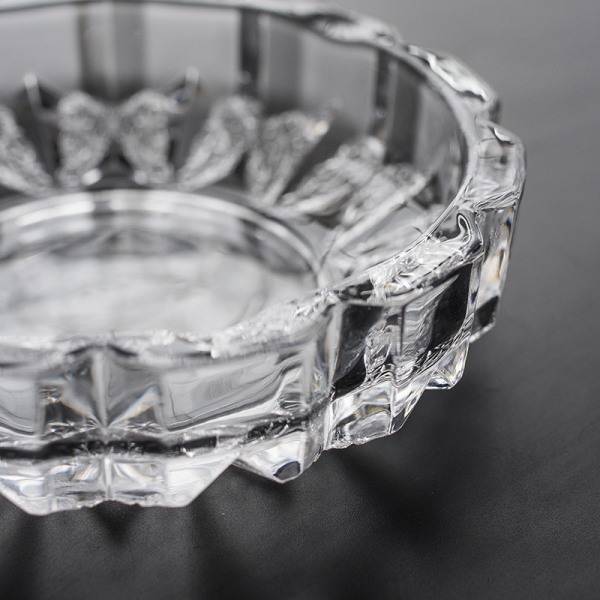 3-pakke runde, kraftige glasskål for røyk
