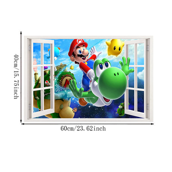 40*60 cm Super Mario Bros. Wall Stickers Avtagbara Wall Stickers fo