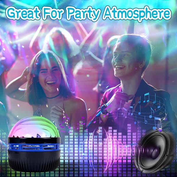 2-in-1 Aurora and Ocean Wave Projector, RGB Dimmable LED Projection Lamp with 7 Lighting Effects, Galaxy Projector Light for Kids