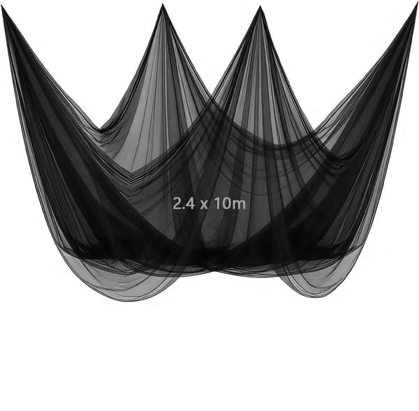 Insektnet til haven, finmasket polyester plantebeskyttelsesnet, åndbart, til haver, drivhuse og balkoner, sort, 2,4 x 10 m