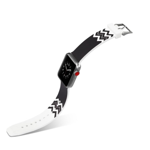 Silikon klokkebånd for Apple Watch 4 40mm, 3/2/1 38mm - Twill flerfarget